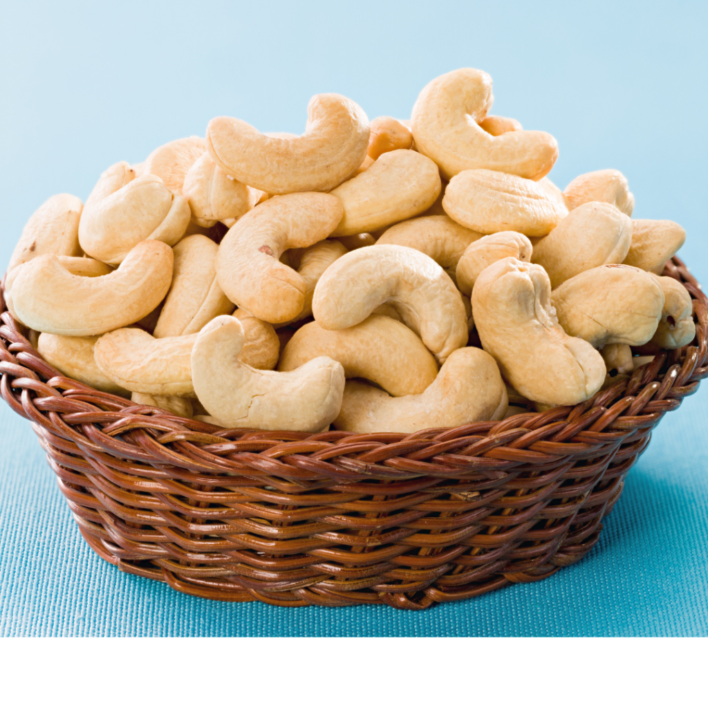 Cashew nuts are a protein powerhouse.